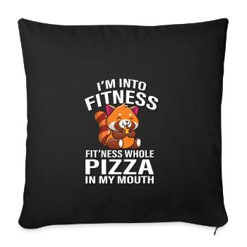 Red Panda - Sofa pillowcase 17,3'' x 17,3'' (45 x 45 cm) - black - Front