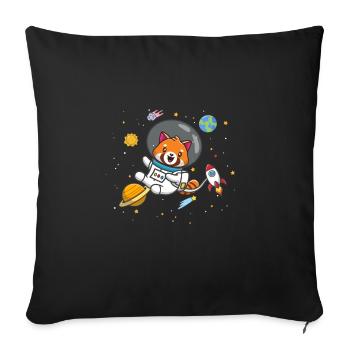 Red Panda - Sofa pillowcase 17,3'' x 17,3'' (45 x 45 cm) - black - Front