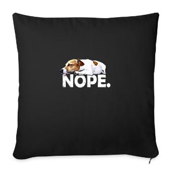 Jack Russell - Sofa pillowcase 17,3'' x 17,3'' (45 x 45 cm) - black - Front