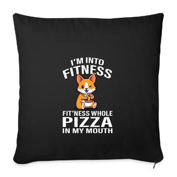 Corgi - Sofa pillowcase 17,3'' x 17,3'' (45 x 45 cm) - black - Front
