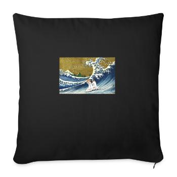 Wire Fox Terrier - Sofa pillowcase 17,3'' x 17,3'' (45 x 45 cm) - black - Front