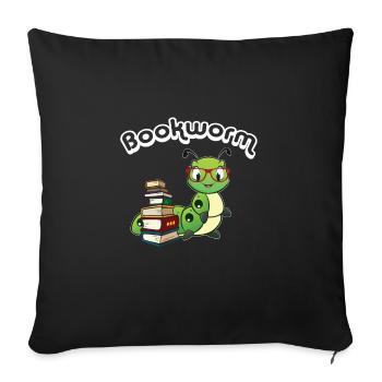 Rat de bibliothèque - Housse de coussin décorative 45 x 45 cm - noir - Devant