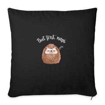 Hérisson - Housse de coussin décorative 45 x 45 cm - noir - Devant