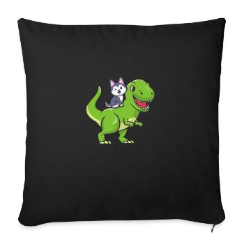 Alaskan Malamute - Sofa pillowcase 17,3'' x 17,3'' (45 x 45 cm) - black - Front