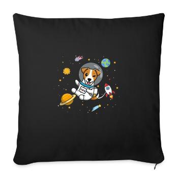 Jack Russell - Sofakissenbezug 45 x 45 cm - Schwarz - Vorne