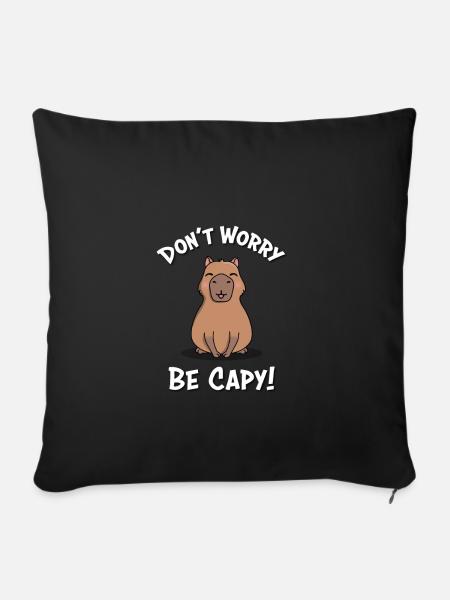 Capybara - Sofakissenbezug 45 x 45 cm - Schwarz