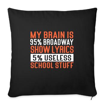 Actrice Drame Broadway Musical Theater - Housse de coussin décorative 45 x 45 cm - noir - Devant