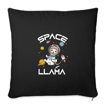 Lama - Housse de coussin décorative 45 x 45 cm - noir - Devant