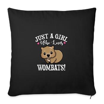 Wombat - Housse de coussin décorative 45 x 45 cm - noir - Devant