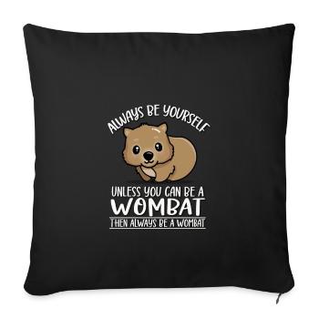 Wombat - Sofa pillowcase 17,3'' x 17,3'' (45 x 45 cm) - black - Front