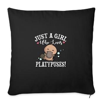 Platypus - Sofa pillowcase 17,3'' x 17,3'' (45 x 45 cm) - black - Front