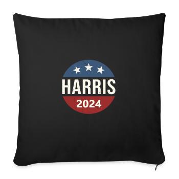 Kamala Harris 2024 - Sofa pillowcase 17,3'' x 17,3'' (45 x 45 cm) - black - Front