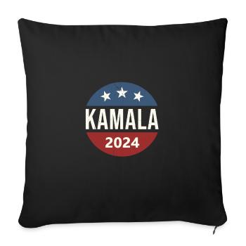 Kamala 2024 - Sofa pillowcase 17,3'' x 17,3'' (45 x 45 cm) - black - Front