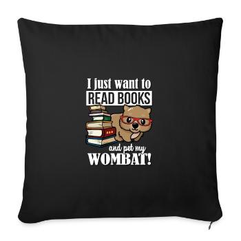 Wombat - Sofa pillowcase 17,3'' x 17,3'' (45 x 45 cm) - black - Front