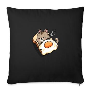 Chat tigré brun - Housse de coussin décorative 45 x 45 cm - noir - Devant