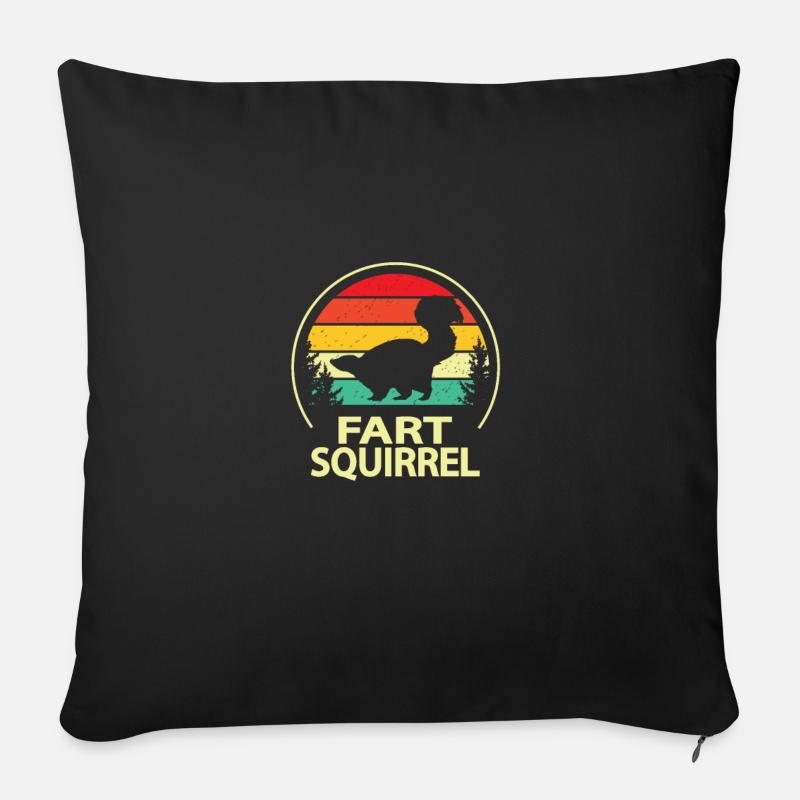 Mouffette - Housse de coussin décorative 45 x 45 cm - noir