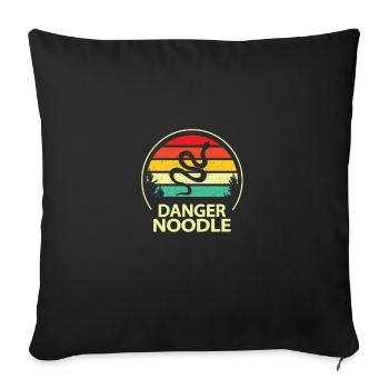 Danger Noodle - Sofa pillowcase 17,3'' x 17,3'' (45 x 45 cm) - black - Front