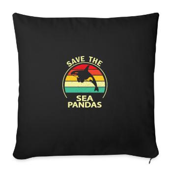 Orque - Housse de coussin décorative 45 x 45 cm - noir - Devant