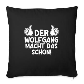 Wolfgang - Sofakissenbezug 45 x 45 cm - Schwarz - Vorne
