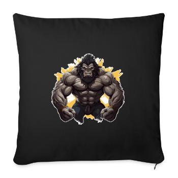 Bodybuilder Gorilla - Housse de coussin décorative 45 x 45 cm - noir - Devant