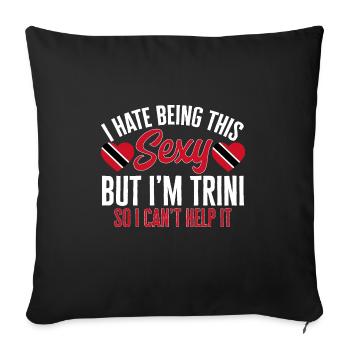 Drapeau de Trinité-et-Tobago - Housse de coussin décorative 45 x 45 cm - noir - Devant