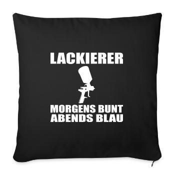 Lackierer - Sofakissenbezug 45 x 45 cm - Schwarz - Vorne