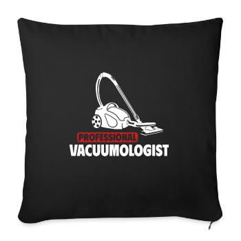 Aide domestique, femme de ménage, femme de ménage - Housse de coussin décorative 45 x 45 cm - noir - Devant