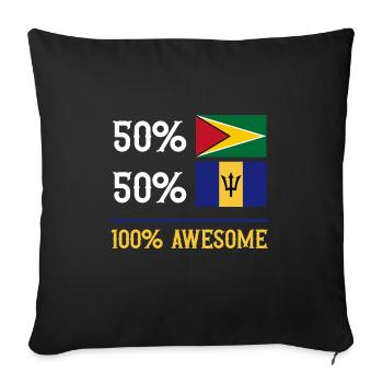 Barbados flag Barbadian bayan - Sofa pillowcase 17,3'' x 17,3'' (45 x 45 cm) - black - Front