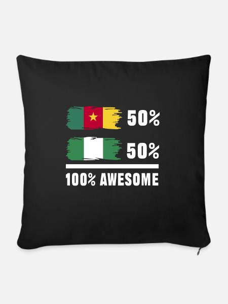 Kamerun Flagge Kamerun - Sofakissenbezug 45 x 45 cm - Schwarz