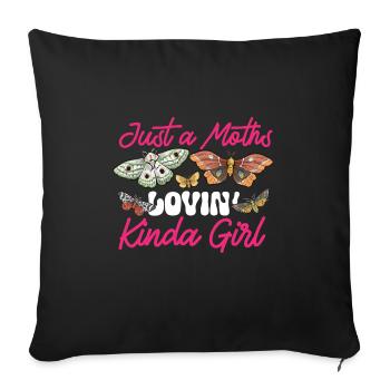 Moths Insect Collector Entomologist - Sofa pillowcase 17,3'' x 17,3'' (45 x 45 cm) - black - Front