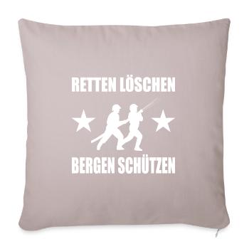 Feuerwehr - Sofakissenbezug 45 x 45 cm - helles Taupe - Vorne
