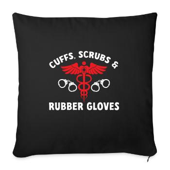 Pénitencier d’infirmières - Housse de coussin décorative 45 x 45 cm - noir - Devant