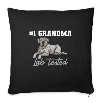 Silver Labrador Retriever Silver Lab - Housse de coussin décorative 45 x 45 cm - noir - Devant