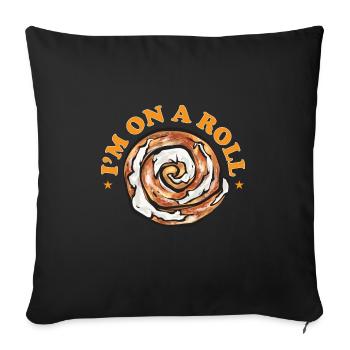 Rouleau à la cannelle - Housse de coussin décorative 45 x 45 cm - noir - Devant