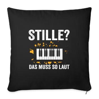 Orgel Musik Orgel Spieler Geschenk - Sofakissenbezug 45 x 45 cm - Schwarz - Vorne