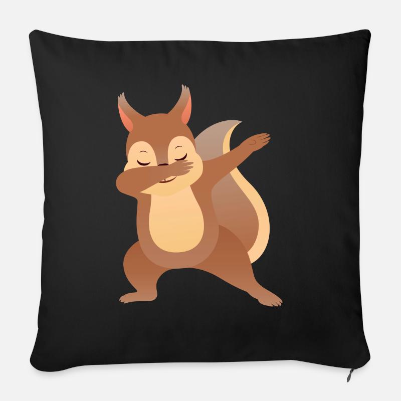 Dabbing Squirrel Dab Dance - Cool Gift - Sofa pillowcase 17,3'' x 17,3'' (45 x 45 cm) - black