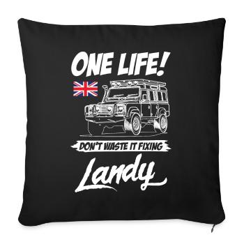 Dont Waste It Fixing Landy - Sofa pillowcase 17,3'' x 17,3'' (45 x 45 cm) - black - Front
