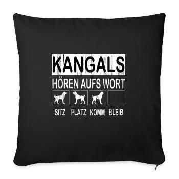 Kangals Herrchen Hirtenhunde Hunde Kangal - Sofakissenbezug 45 x 45 cm - Schwarz - Vorne
