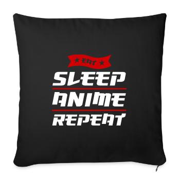 Anime merch Anime Anime Merchandise Geschenk - Sofakissenbezug 45 x 45 cm - Schwarz - Vorne