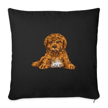 Cavapoo Capoodle Cavoodle Dog Gift - Sofa pillowcase 17,3'' x 17,3'' (45 x 45 cm) - black - Front