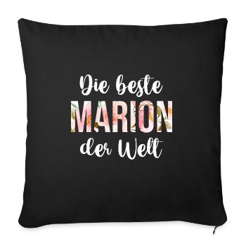 Marion - Sofakissenbezug 45 x 45 cm - Schwarz - Vorne