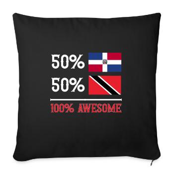 Drapeau de Trinité-et-Tobago - Housse de coussin décorative 45 x 45 cm - noir - Devant