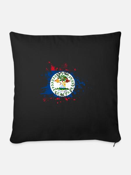 Belize Flagge Belizer - Sofakissenbezug 45 x 45 cm - Schwarz