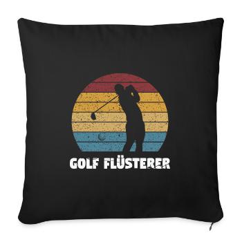 Golfspieler Sport Golfspiel Geschenk - Sofakissenbezug 45 x 45 cm - Schwarz - Vorne