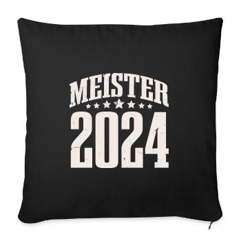 Meister 2024 - Sofakissenbezug 45 x 45 cm - Schwarz - Vorne