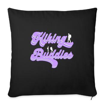 Hiking Buddies Hiking Clothing Outdoor Camping - Sofa pillowcase 17,3'' x 17,3'' (45 x 45 cm) - black - Front