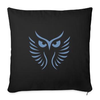 Modern Owl: Abstract, Minimalist Art - Sofa pillowcase 17,3'' x 17,3'' (45 x 45 cm) - black - Front