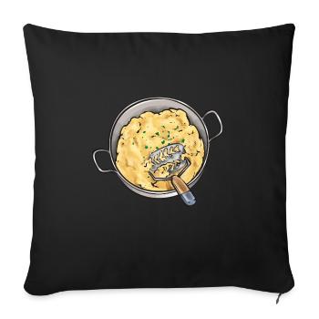 Mashed potatoes Mashed potatoes - Sofa pillowcase 17,3'' x 17,3'' (45 x 45 cm) - black - Front
