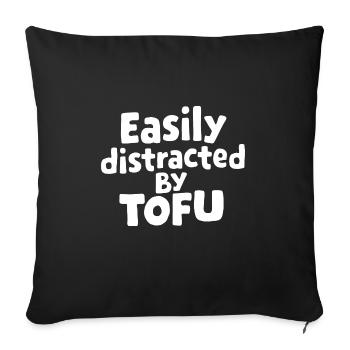 Tofu Lustiges - Sofakissenbezug 45 x 45 cm - Schwarz - Vorne