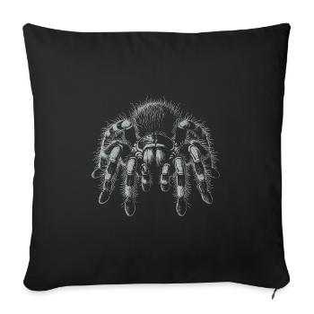 Große haarige Vogelspinne Tarantel - Sofakissenbezug 45 x 45 cm - Schwarz - Vorne